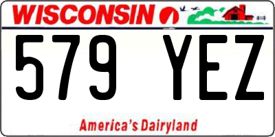 WI license plate 579YEZ