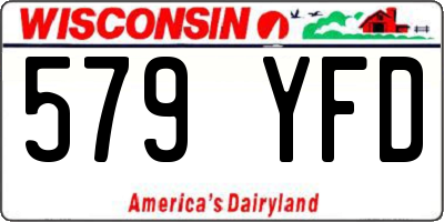 WI license plate 579YFD