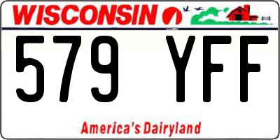 WI license plate 579YFF