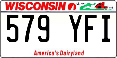 WI license plate 579YFI