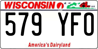 WI license plate 579YFO