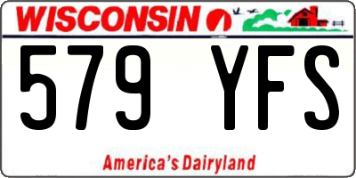 WI license plate 579YFS