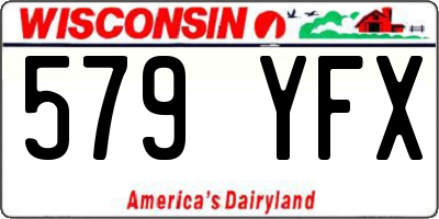 WI license plate 579YFX