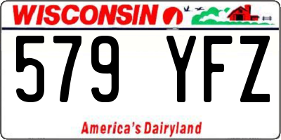 WI license plate 579YFZ