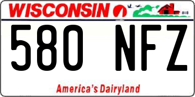 WI license plate 580NFZ