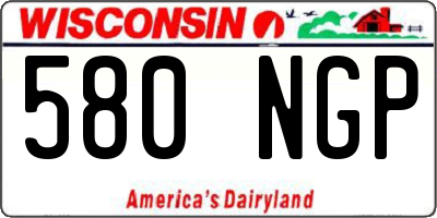 WI license plate 580NGP