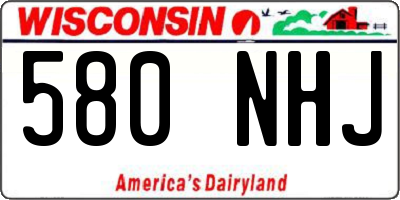 WI license plate 580NHJ