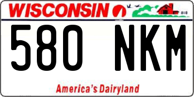 WI license plate 580NKM