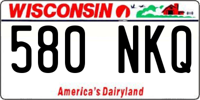 WI license plate 580NKQ