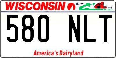 WI license plate 580NLT