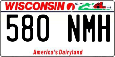 WI license plate 580NMH