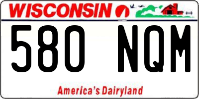 WI license plate 580NQM