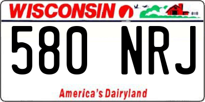 WI license plate 580NRJ