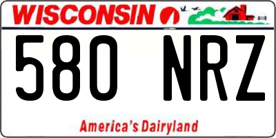 WI license plate 580NRZ