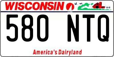 WI license plate 580NTQ