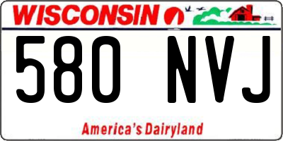 WI license plate 580NVJ