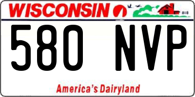 WI license plate 580NVP