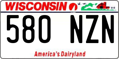 WI license plate 580NZN
