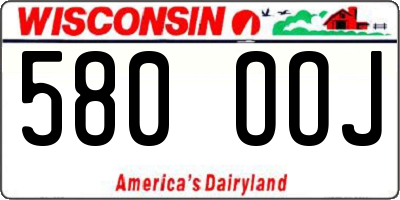 WI license plate 580OOJ
