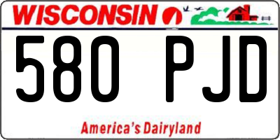 WI license plate 580PJD