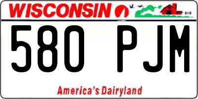 WI license plate 580PJM