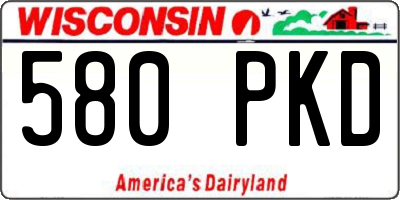 WI license plate 580PKD