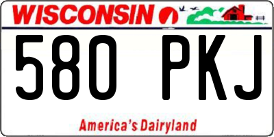 WI license plate 580PKJ