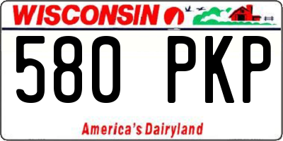 WI license plate 580PKP