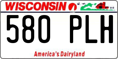 WI license plate 580PLH