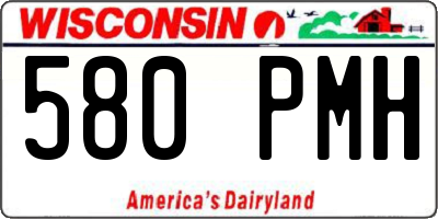WI license plate 580PMH