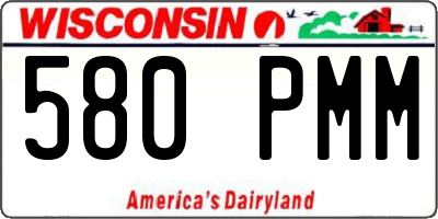WI license plate 580PMM