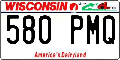 WI license plate 580PMQ