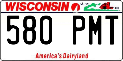 WI license plate 580PMT