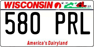 WI license plate 580PRL