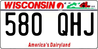 WI license plate 580QHJ