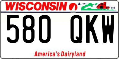 WI license plate 580QKW
