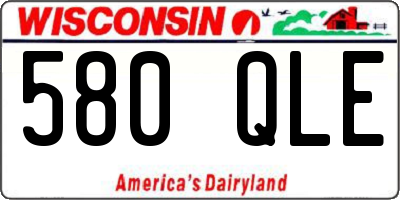 WI license plate 580QLE
