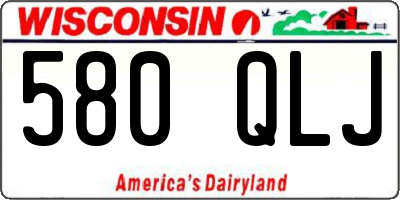 WI license plate 580QLJ