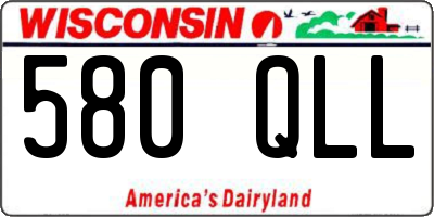 WI license plate 580QLL