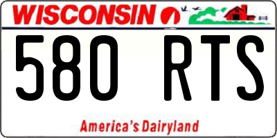 WI license plate 580RTS