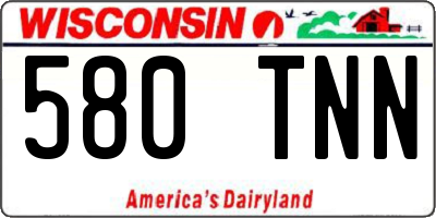WI license plate 580TNN