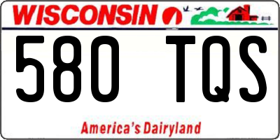 WI license plate 580TQS