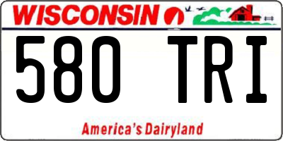 WI license plate 580TRI