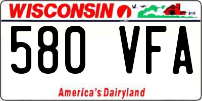 WI license plate 580VFA