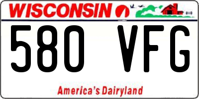 WI license plate 580VFG