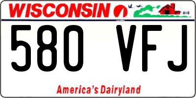 WI license plate 580VFJ