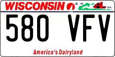 WI license plate 580VFV