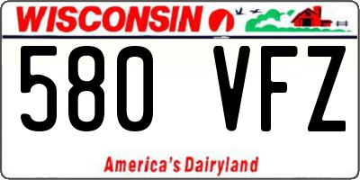 WI license plate 580VFZ