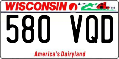 WI license plate 580VQD