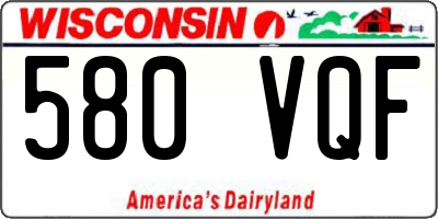 WI license plate 580VQF